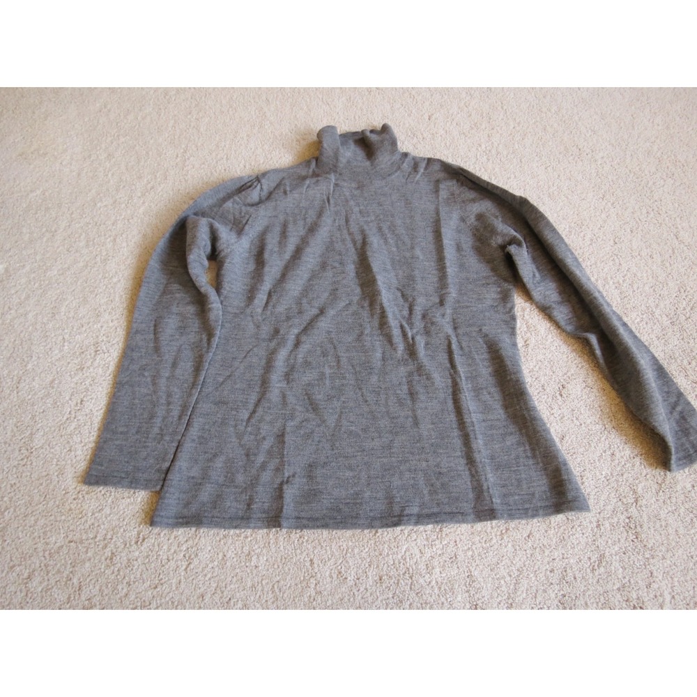Clifford & Wills Merino Wool Gray Turtleneck Sweater Womens XL Pullover